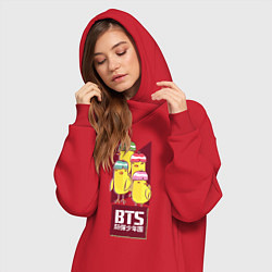 Женское худи-платье BTS Чики, цвет: красный — фото 2