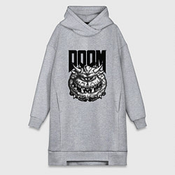 Женское худи-платье КАКОДЕМОН DOOM Z, цвет: меланж