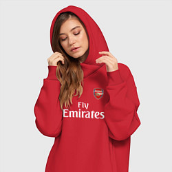 Женское худи-платье ARSENAL, цвет: красный — фото 2
