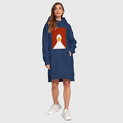 Женское худи-платье Утка, цвет: тёмно-синий — фото 2
