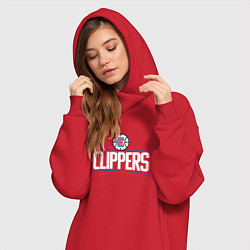 Женское худи-платье Los Angeles Clippers, цвет: красный — фото 2