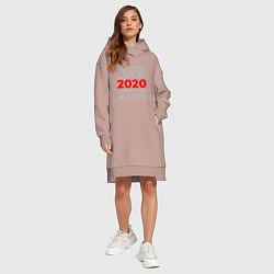 Женское худи-платье 2020 Pray For Luck, цвет: пыльно-розовый — фото 2