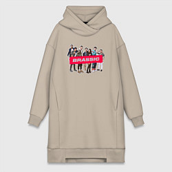 Женское худи-платье Голяк Brassic, цвет: миндальный