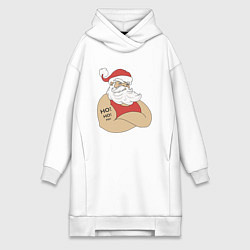 Женское худи-платье Santa Claus, цвет: белый