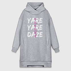 Женское худи-платье YARE YARE DAZE, цвет: меланж