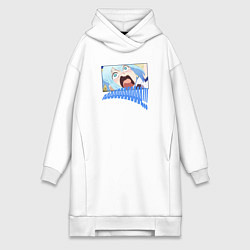 Женское худи-платье Aqua, цвет: белый