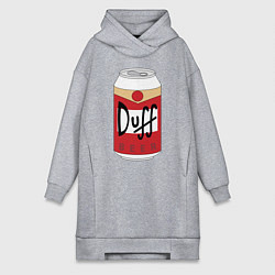 Женское худи-платье Duff Beer, цвет: меланж