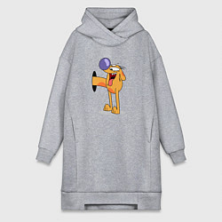 Женское худи-платье Котопес, цвет: меланж