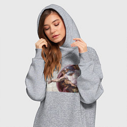 Женское худи-платье Искусство, цвет: меланж — фото 2
