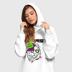 Женское худи-платье Skoda RS Шкода РС Z, цвет: белый — фото 2