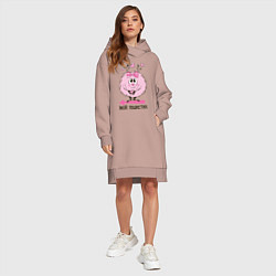 Женское худи-платье Пушистик, цвет: пыльно-розовый — фото 2