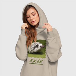 Женское худи-платье ЁЖ, цвет: миндальный — фото 2