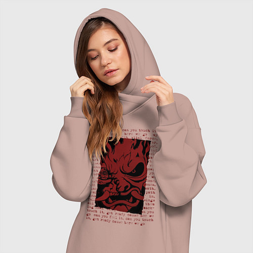 Женская толстовка-платье Cyberpunk 2077 SAMURAI / Пыльно-розовый – фото 3