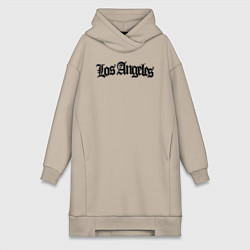 Женское худи-платье Los Angeles, цвет: миндальный
