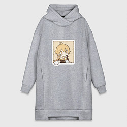 Женское худи-платье Путешественник, цвет: меланж