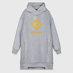 Женское худи-платье BINANCE БИНАНС БИРЖА, цвет: меланж