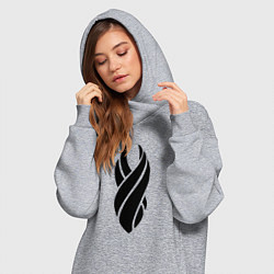 Женское худи-платье DEAD SPACE МЁРТВЫЙ КОСМОС, цвет: меланж — фото 2