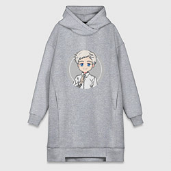 Женское худи-платье Norman The Promised Neverland Z, цвет: меланж