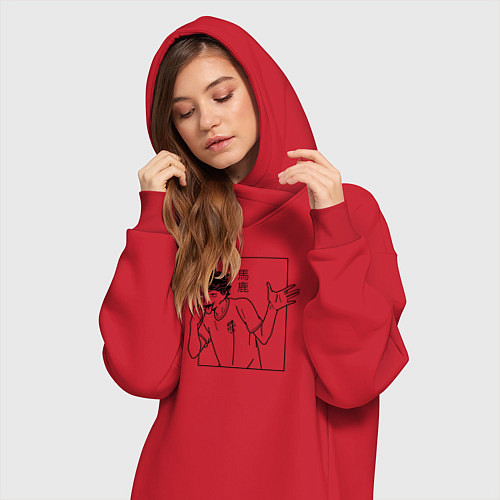 Женская толстовка-платье Ойкава Тоору Haikyuu / Красный – фото 3