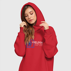 Женское худи-платье FC Chelsea Stamford Bridge 202122, цвет: красный — фото 2