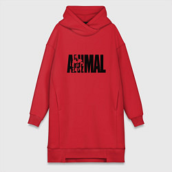 Женское худи-платье ANIMAL ЭНИМАЛ, цвет: красный