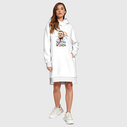 Женское худи-платье Джейми Варди, цвет: белый — фото 2