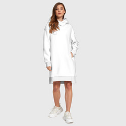 Женское худи-платье Рагнар в кармане, цвет: белый — фото 2