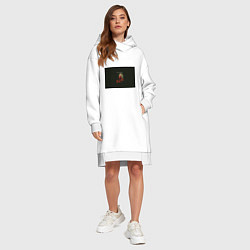 Женское худи-платье Bhad Bhabie Trust me, цвет: белый — фото 2