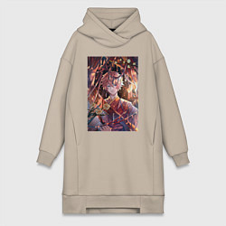 Женское худи-платье Tartaglia fan art, цвет: миндальный