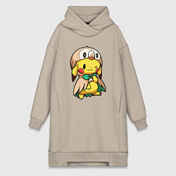 Женская толстовка-платье Пикачу - совенок