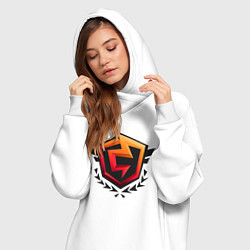 Женское худи-платье Чемпион, цвет: белый — фото 2