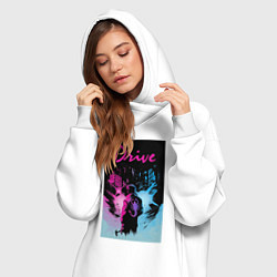 Женское худи-платье DRIVE фильм, цвет: белый — фото 2