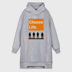 Женское худи-платье Choose Life, цвет: меланж