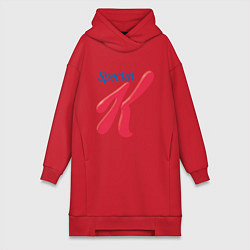 Женское худи-платье Special k merch Essential, цвет: красный