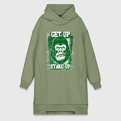 Женское худи-платье Get Up - Stand Up, цвет: авокадо
