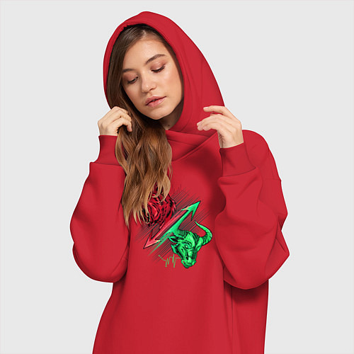 Женская толстовка-платье Вечное противостояние / Красный – фото 3