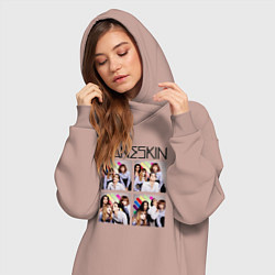 Женское худи-платье Photo Maneskin, цвет: пыльно-розовый — фото 2