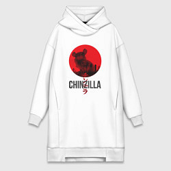 Женское худи-платье Chinzilla black, цвет: белый