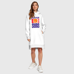 Женское худи-платье Phoenix Suns, цвет: белый — фото 2