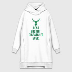 Женское худи-платье Best Dispatcher, цвет: белый