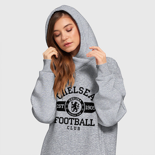 Женская толстовка-платье Chelsea Football Club / Меланж – фото 3