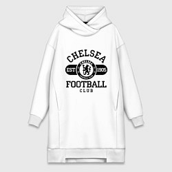 Женское худи-платье Chelsea Football Club, цвет: белый