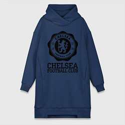 Женское худи-платье Chelsea FC: Emblem, цвет: тёмно-синий