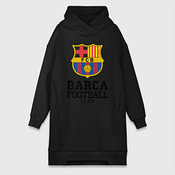 Женское худи-платье Barcelona Football Club, цвет: черный