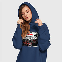 Женское худи-платье БЛОК АДА - АлисА, цвет: тёмно-синий — фото 2