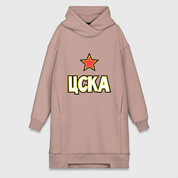 Женское худи-платье ЦСКА, цвет: пыльно-розовый