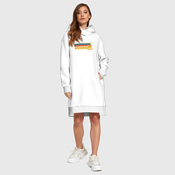 Женское худи-платье Dino Vegan, цвет: белый — фото 2