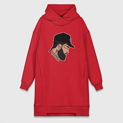 Женское худи-платье Peace Nipsey, цвет: красный