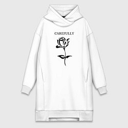 Женское худи-платье Роза, цвет: белый