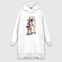 Женское худи-платье The New Year is coming!, цвет: белый